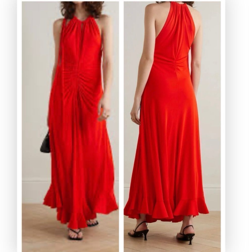 PROENZA SCHOOLER Ruched Jersey-Crepe Halterneck Maxi Dress 2 $1790